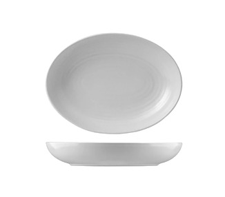 Dudson Oval Deep Bowl Pearl 267 x 197mm 6/Ctn