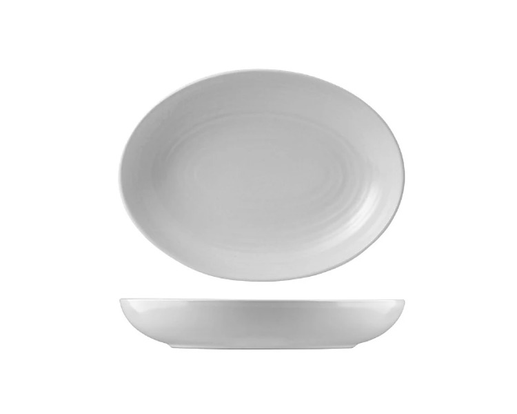 Dudson Oval Deep Bowl Pearl 267 x 197mm 6/Ctn