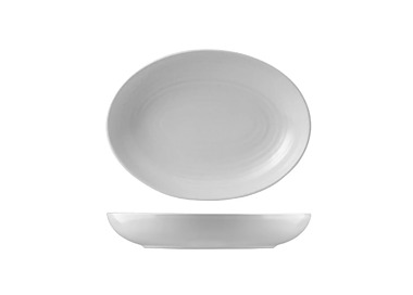 Dudson Oval Deep Bowl Pearl 267 x 197mm 6/Ctn