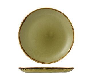 Dudson Harvest Coupe Plate Green 288mm 12/Ctn