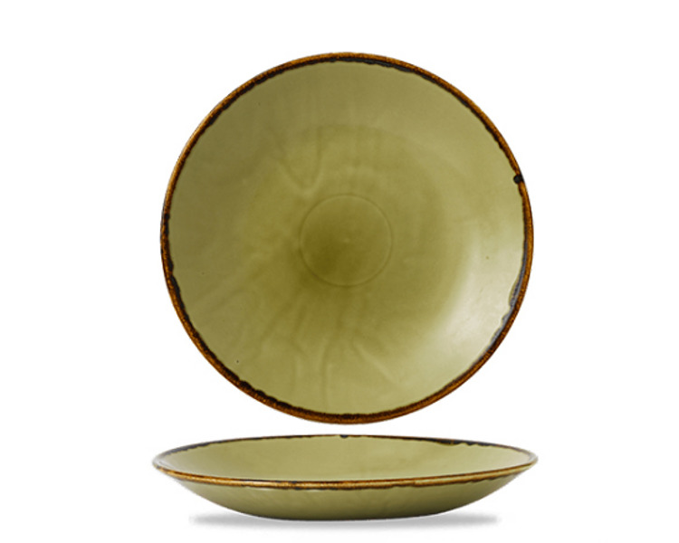 Dudson Harvest Deep Coupe Plate Green 255mm 12/Ctn