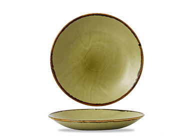 Dudson Harvest Deep Coupe Plate Green 255mm 12/Ctn