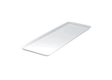 Melamine Rectangular Coupe Platter White 485 x 355mm 6/12