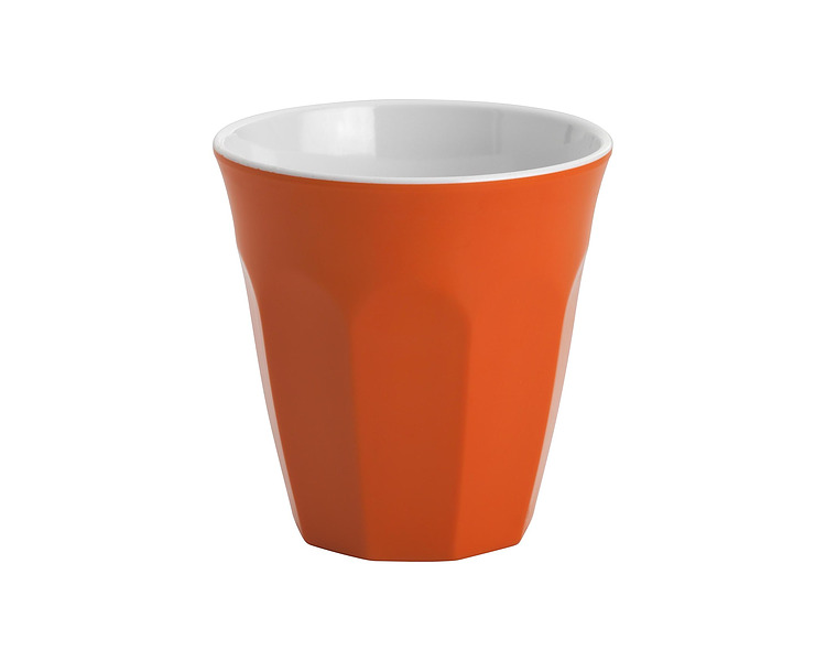 Melamine Tumbler Orange/White 300ml 12/144