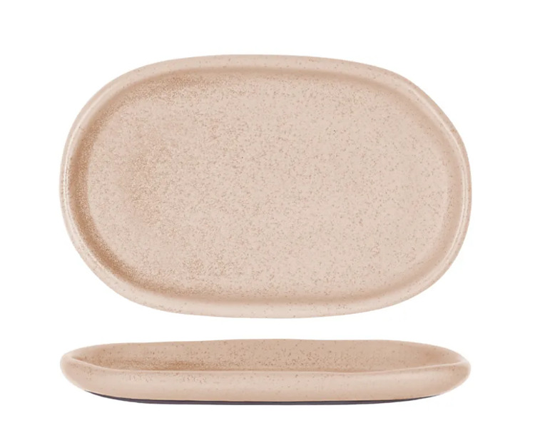 Naturals Oval Plate Sierra Beige 210 x 135mm 6/Ctn