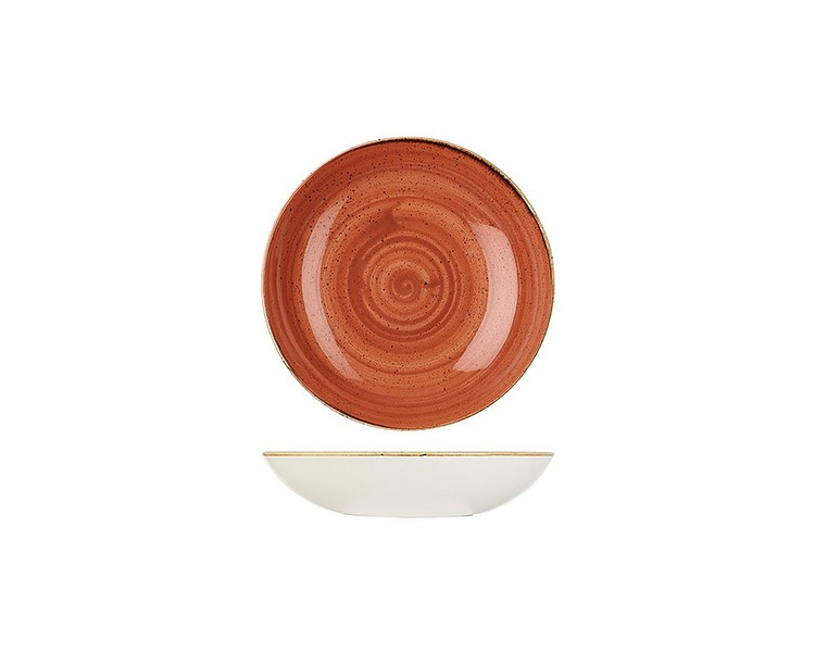 Churchill Stonecast Coupe Bowl Spiced Orange 248mm 12/Ctn