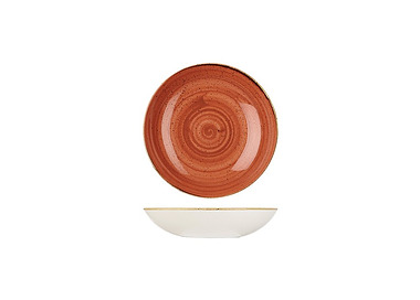 Churchill Stonecast Coupe Bowl Spiced Orange 248mm 12/Ctn