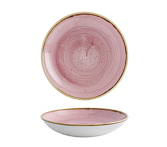 Churchill Stonecast Coupe Bowl Petal Pink 248mm 12/Ctn