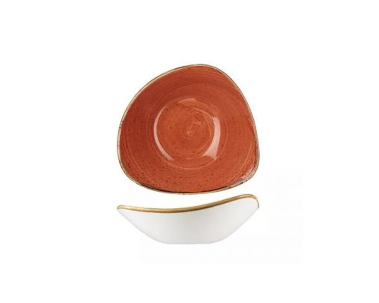 Churchill Stonecast Triangular Plate Spiced Orange 229mm 12/Ctn