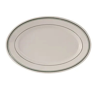 Tuxton Oval Plate Green Bay 212mm 36/Ctn