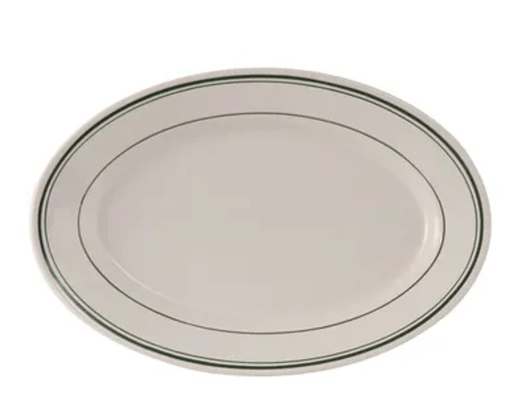 Tuxton Oval Plate Green Bay 212mm 36/Ctn