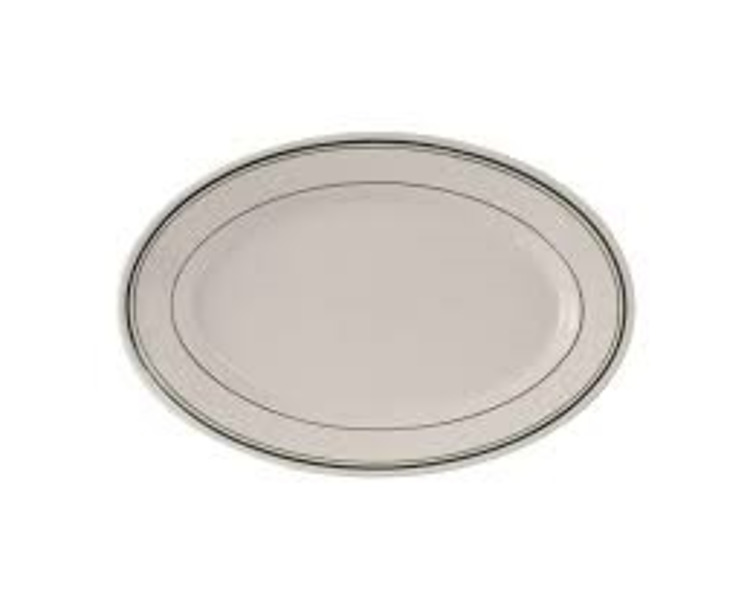 Tuxton Oval Plate Green Bay 292mm 12/Ctn