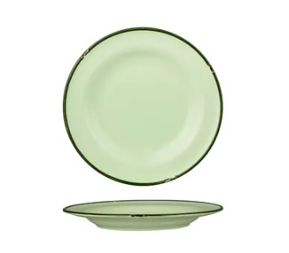 Luzerne Tin Tin Round Plate Sand/Green 210mm 6/24