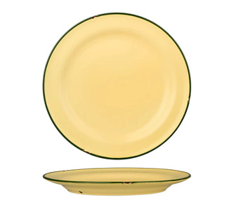 Luzerne Tin Tin Round Plate Sand/Green 210mm 6/24