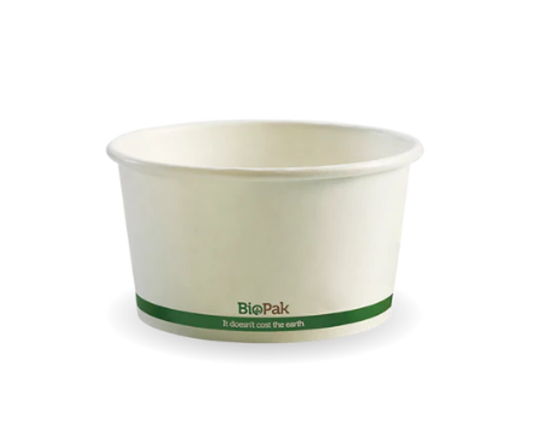 Biobowl Paper White 12oz 430ml 500/Ctn