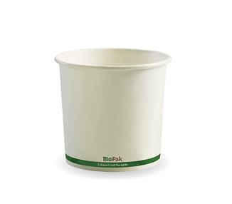 Biobowl Paper White 24oz 740ml 500/Ctn