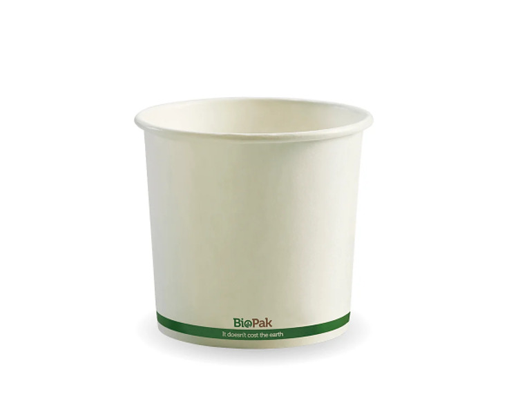 Biobowl Paper White 24oz 740ml 500/Ctn