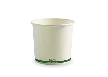 Biobowl Paper White 24oz 740ml 500/Ctn