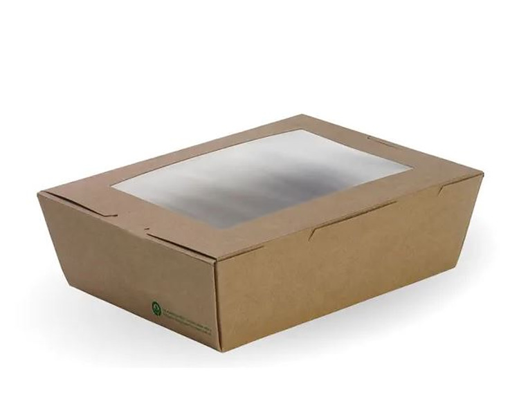 Bioboard Lunch Box With Window Large 200/Ctn