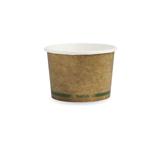 Biobowl Paper Kraft 16oz 550ml 500/Ctn