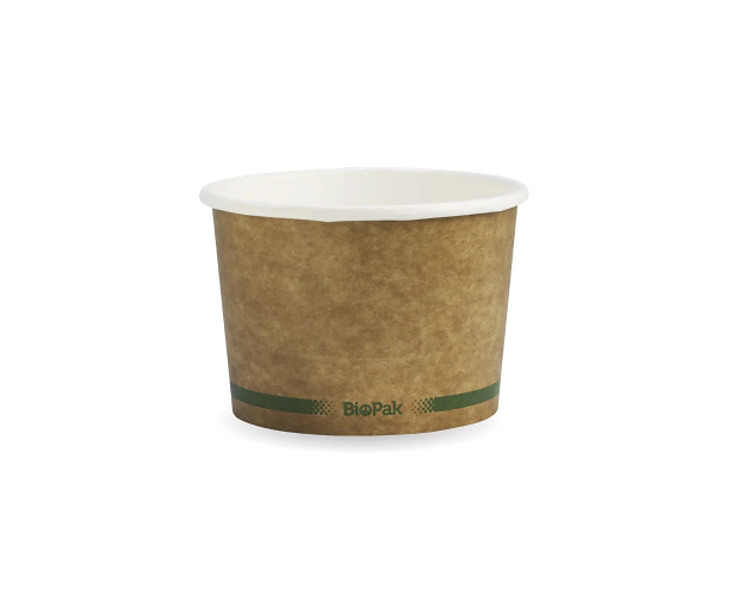 Biobowl Paper Kraft 16oz 550ml 500/Ctn