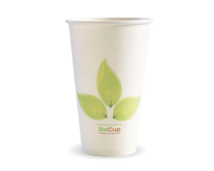 Biopak Coffee Cup 16oz Leaf 1000/Ctn