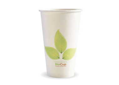 Biopak Coffee Cup 16oz Leaf 1000/Ctn