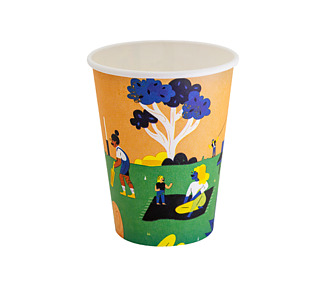 Coffee Cup FF Print Series Single Wall 12oz 1000/Ctn