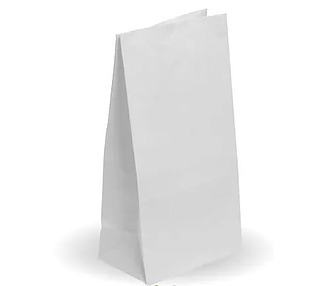 Paper Bag SOS #8 White 157 x 100 x 310mmH 1000/Pkt