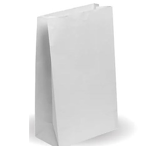 Paper Bag SOS #16 White 240 x 120 x 390mmH 250/Pkt