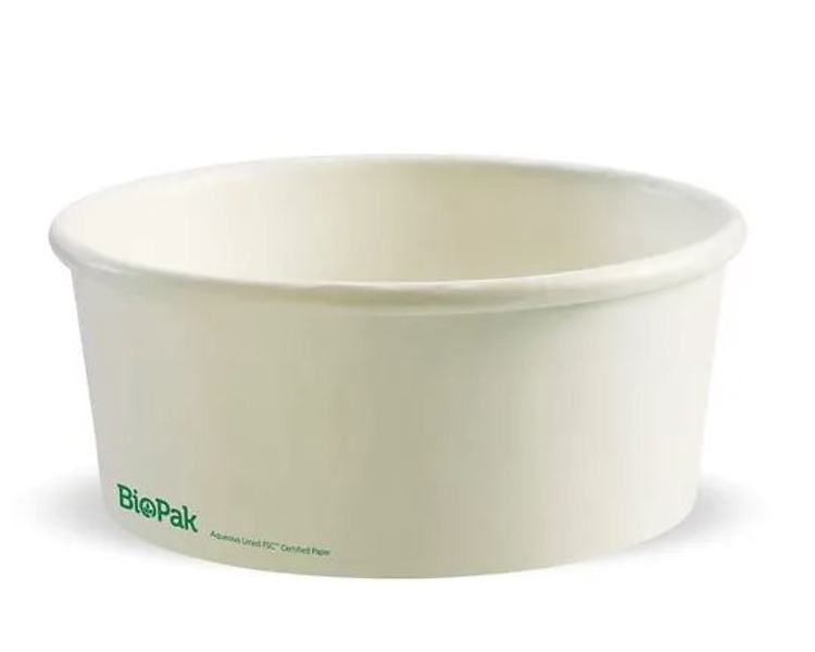 BioBowl Paper Medium White 750ml  400/Ctn