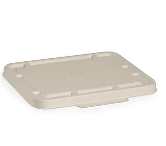 Biocane Natural Takeaway Lid 2 & 3 Compartment 500/Ctn