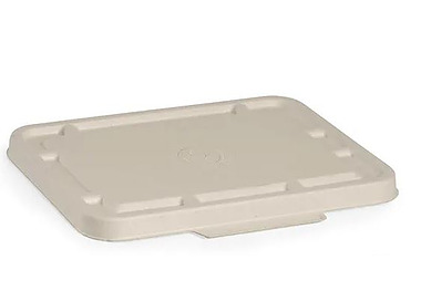 Biocane Natural Takeaway Lid 2 & 3 Compartment 500/Ctn