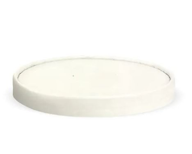 BioBowl Paper Lid Large White Suits 500-1000ml  400/Ctn