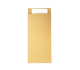 Cutlery Pouch Kraft 2Ply White Napkin 1000/Ctn