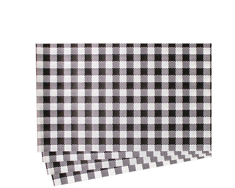 Greaseproof Paper Black Gingham 320 x 200mm 500/Pkt