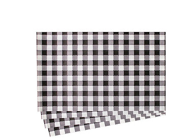 Greaseproof Paper Black Gingham 320 x 200mm 500/Pkt