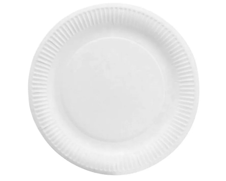 Paper Plate Round White 50/Pkt