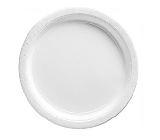 Paper Plate Round White 20/Pkt