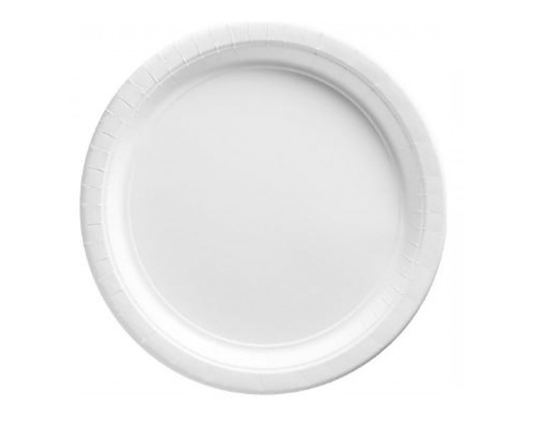 Paper Plate Round White 20/Pkt