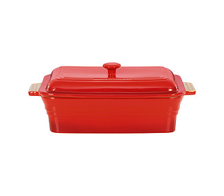 Chasseur Rectangular Baker With Lid Red 2/Ctn