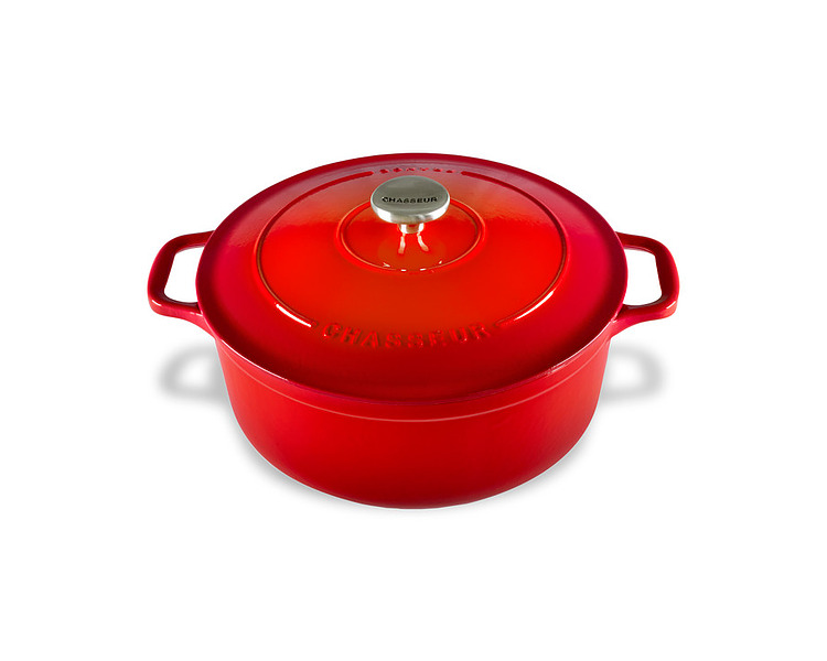 Chasseur Round French Oven Inferno Red 26cm 5Ltr 2/Ctn