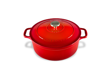 Chasseur Round French Oven Inferno Red 26cm 5Ltr 2/Ctn