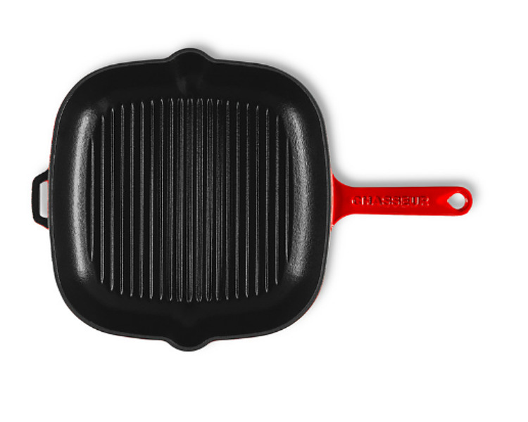 Chasseur Frypan Square Inferno Red 25cm 2/Ctn