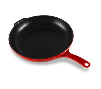 Chasseur Frypan With Cast Handle Inferno Red 28cm 2/Ctn