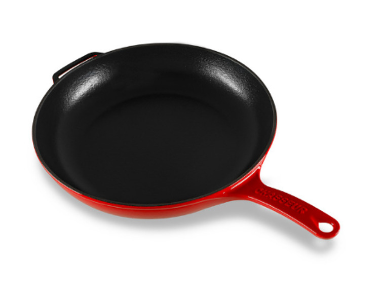 Chasseur Frypan With Cast Handle Inferno Red 28cm 2/Ctn