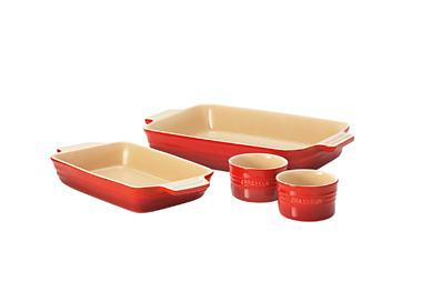 Chasseur Baking Set 4 Piece Red 3/Ctn