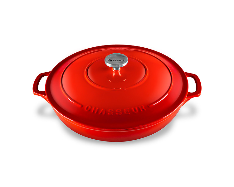 Chasseur Round Casserole Inferno Red 30cm 2.5Ltr 2/Ctn