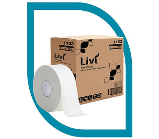 Livi Essentials Mini Jumbo 2Ply 200Mtr 12/Ctn