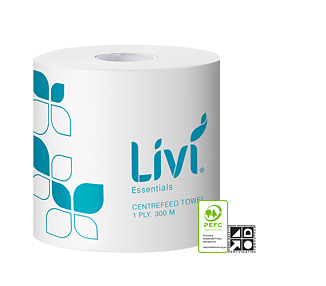 Livi Essentials Centrefeed Towel 300Mtr 4/Ctn